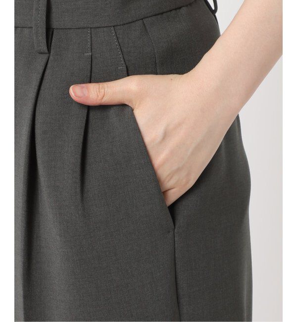 Spick and Span「《追加》ダブルクロスツータックパンツ」|スラックス|