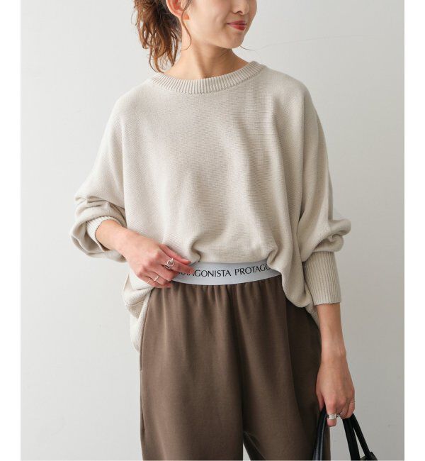 Spick and Span「《追加》バルキーヤーン ドルマンロングリブニット」|ニット・セーター|