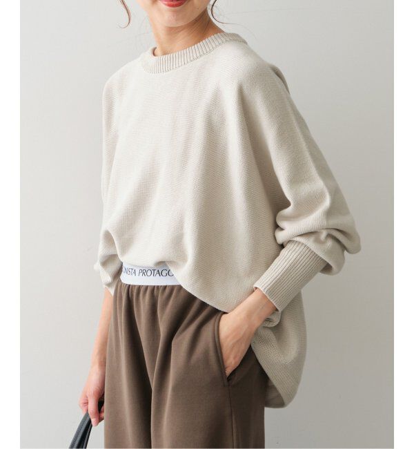 Spick and Span「《追加》バルキーヤーン ドルマンロングリブニット」|ニット・セーター|