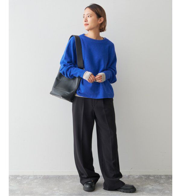 Spick and Span「《追加》バルキーヤーン ドルマンロングリブニット」|ニット・セーター|