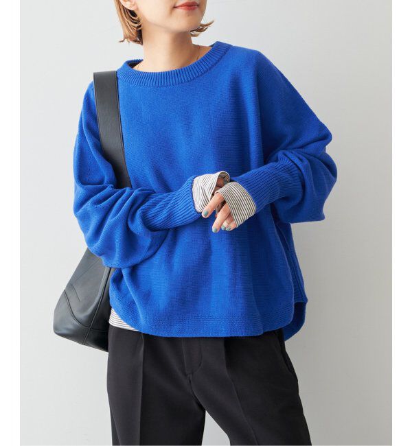 Spick and Span「《追加》バルキーヤーン ドルマンロングリブニット」|ニット・セーター|