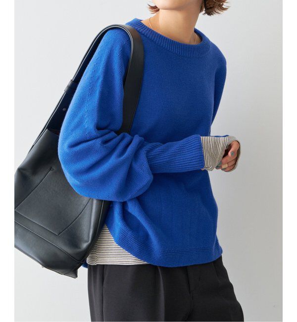 Spick and Span「《追加》バルキーヤーン ドルマンロングリブニット」|ニット・セーター|