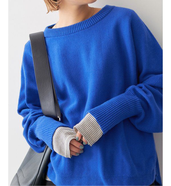 Spick and Span「《追加》バルキーヤーン ドルマンロングリブニット」|ニット・セーター|