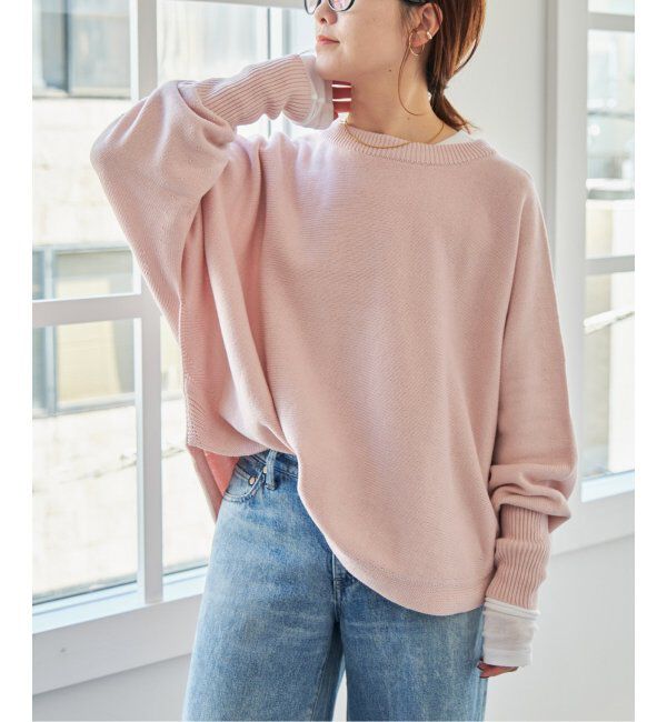 Spick and Span「《追加》バルキーヤーン ドルマンロングリブニット」|ニット・セーター|