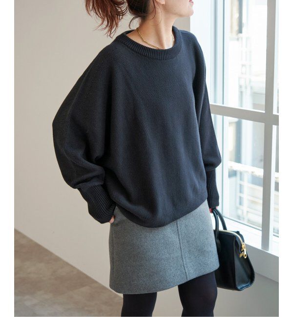 Spick and Span「《追加》バルキーヤーン ドルマンロングリブニット」|ニット・セーター|