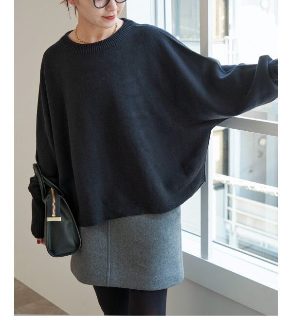 Spick and Span「《追加》バルキーヤーン ドルマンロングリブニット」|ニット・セーター|