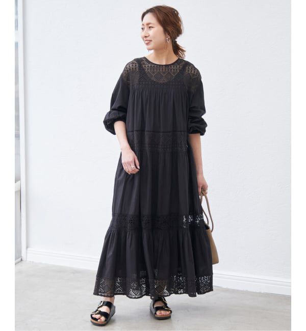 Spick and Span「《新色有り / 追加》HYUレースギャザーワンピース」|ワンピース|
