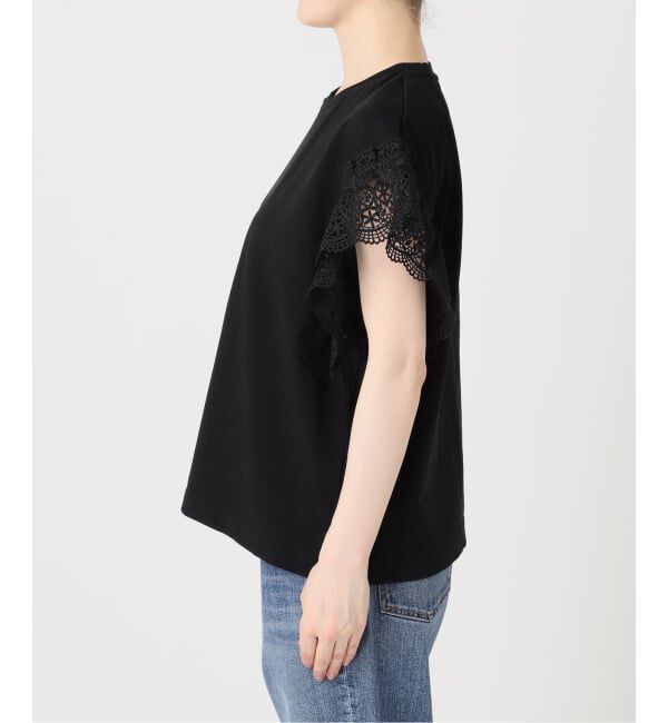 Spick and Span「ケミカルレーススリーブプルオーバー」|Tシャツ・カットソー|