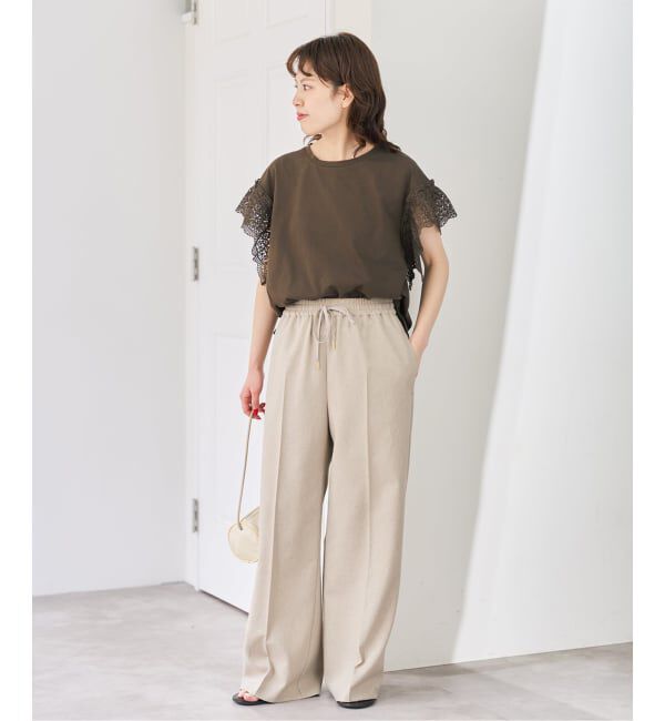 Spick and Span「ケミカルレーススリーブプルオーバー」|Tシャツ・カットソー|