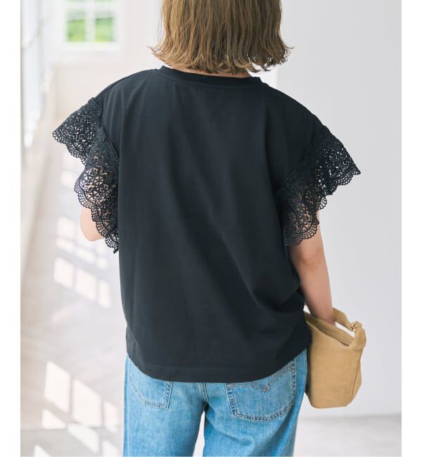 Spick and Span「ケミカルレーススリーブプルオーバー」|Tシャツ・カットソー|