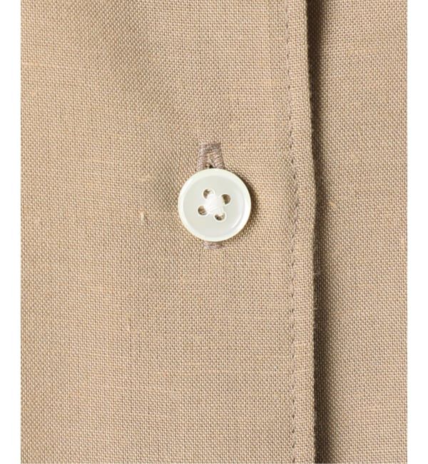 Spick and Span「リネンブレンドロゴ刺繍ショートシャツ」|シャツ・ブラウス|