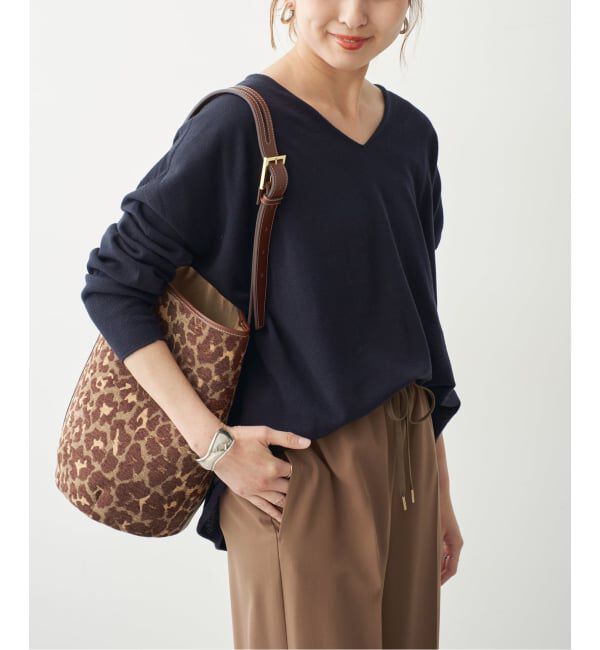 Spick and Span「《全新色 / 追加予約》コットンバルキーヤーンルーズVネックプルオーバー」|ニット・セーター|