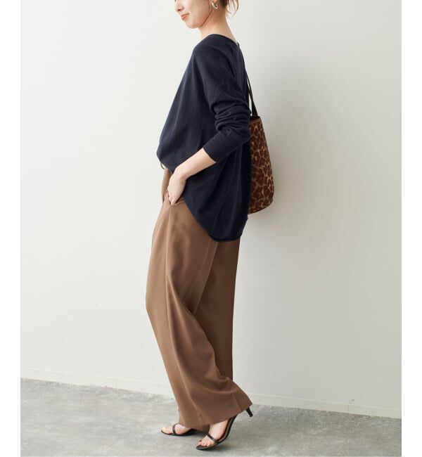Spick and Span「《全新色 / 追加予約》コットンバルキーヤーンルーズVネックプルオーバー」|ニット・セーター|