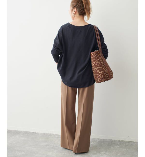 Spick and Span「《全新色 / 追加予約》コットンバルキーヤーンルーズVネックプルオーバー」|ニット・セーター|