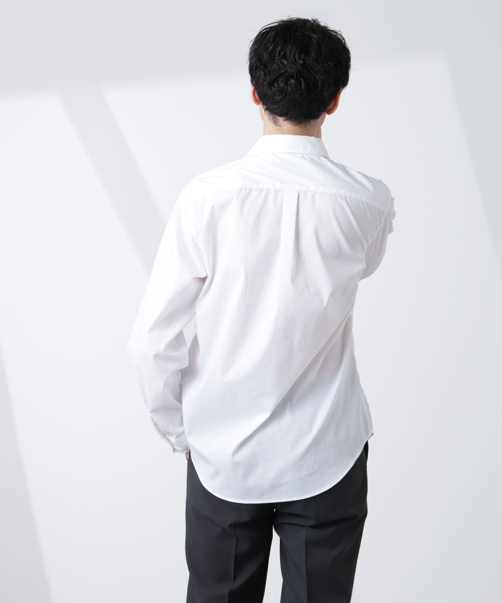 NANO universe「「ICE FLOW LINEN」カッタウェイシャツ 長袖」|シャツ・ブラウス|