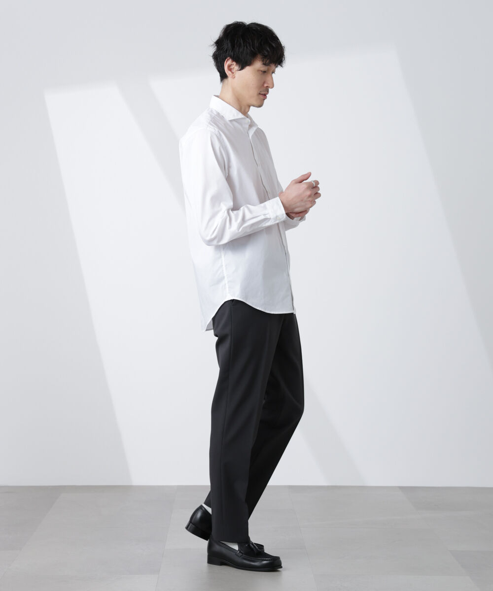 NANO universe「「ICE FLOW LINEN」カッタウェイシャツ 長袖」|シャツ・ブラウス|