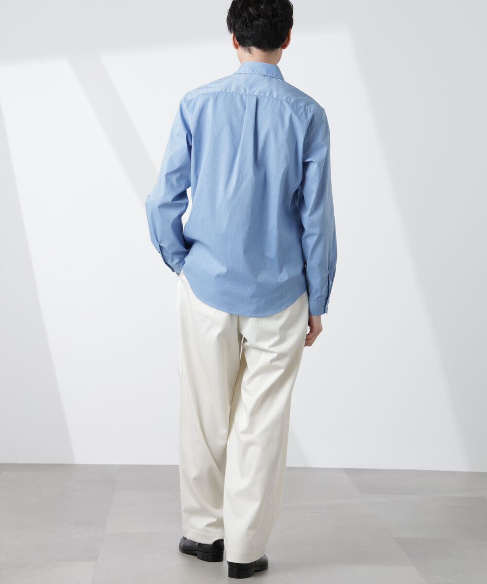 NANO universe「「ICE FLOW LINEN」カッタウェイシャツ 長袖」|シャツ・ブラウス|