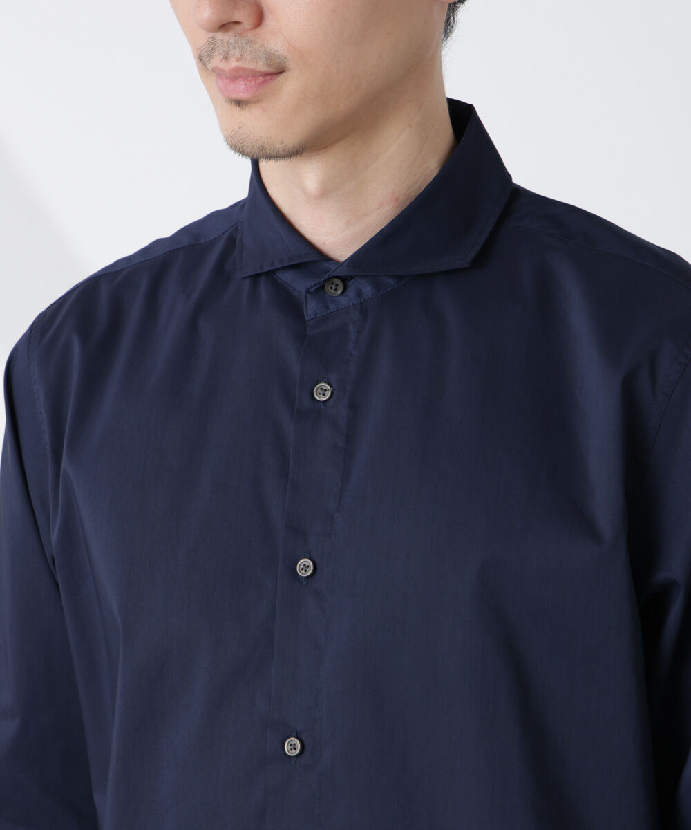 NANO universe「「ICE FLOW LINEN」カッタウェイシャツ 長袖」|シャツ・ブラウス|