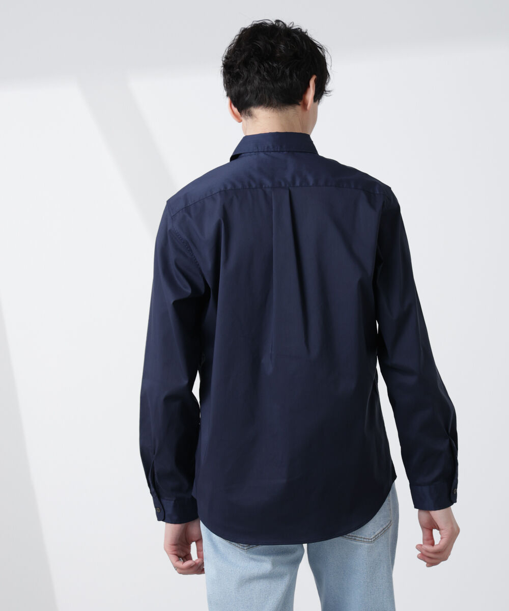 NANO universe「「ICE FLOW LINEN」カッタウェイシャツ 長袖」|シャツ・ブラウス|