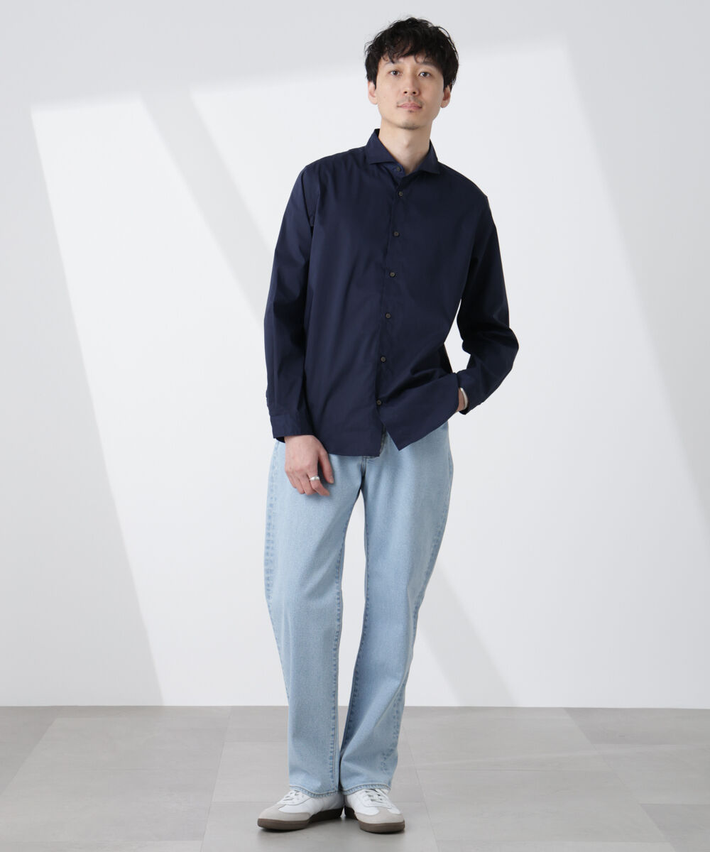 NANO universe「「ICE FLOW LINEN」カッタウェイシャツ 長袖」|シャツ・ブラウス|
