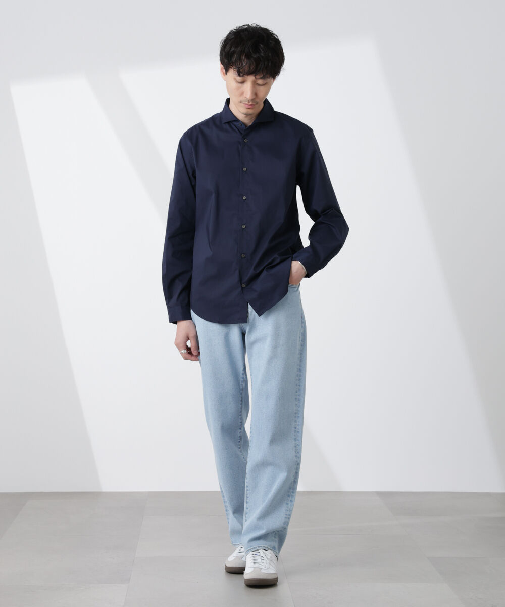 NANO universe「「ICE FLOW LINEN」カッタウェイシャツ 長袖」|シャツ・ブラウス|