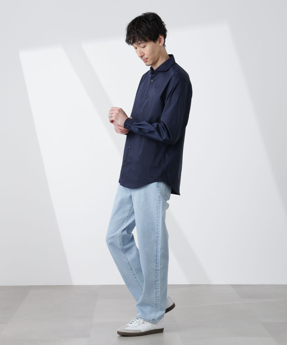 NANO universe「「ICE FLOW LINEN」カッタウェイシャツ 長袖」|シャツ・ブラウス|