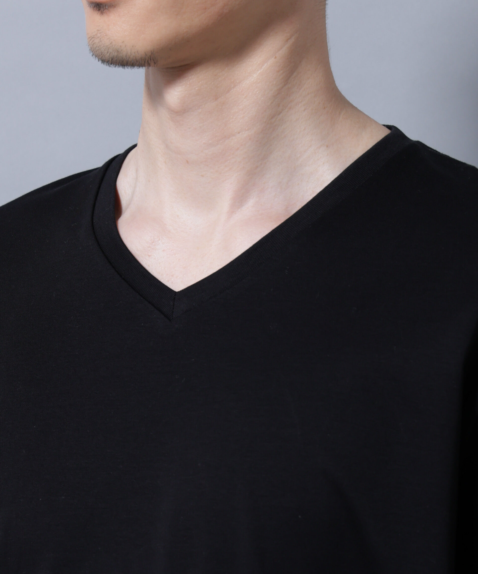 nano･universe「アンチスメルVネックTシャツ 長袖」|Tシャツ・カットソー|
