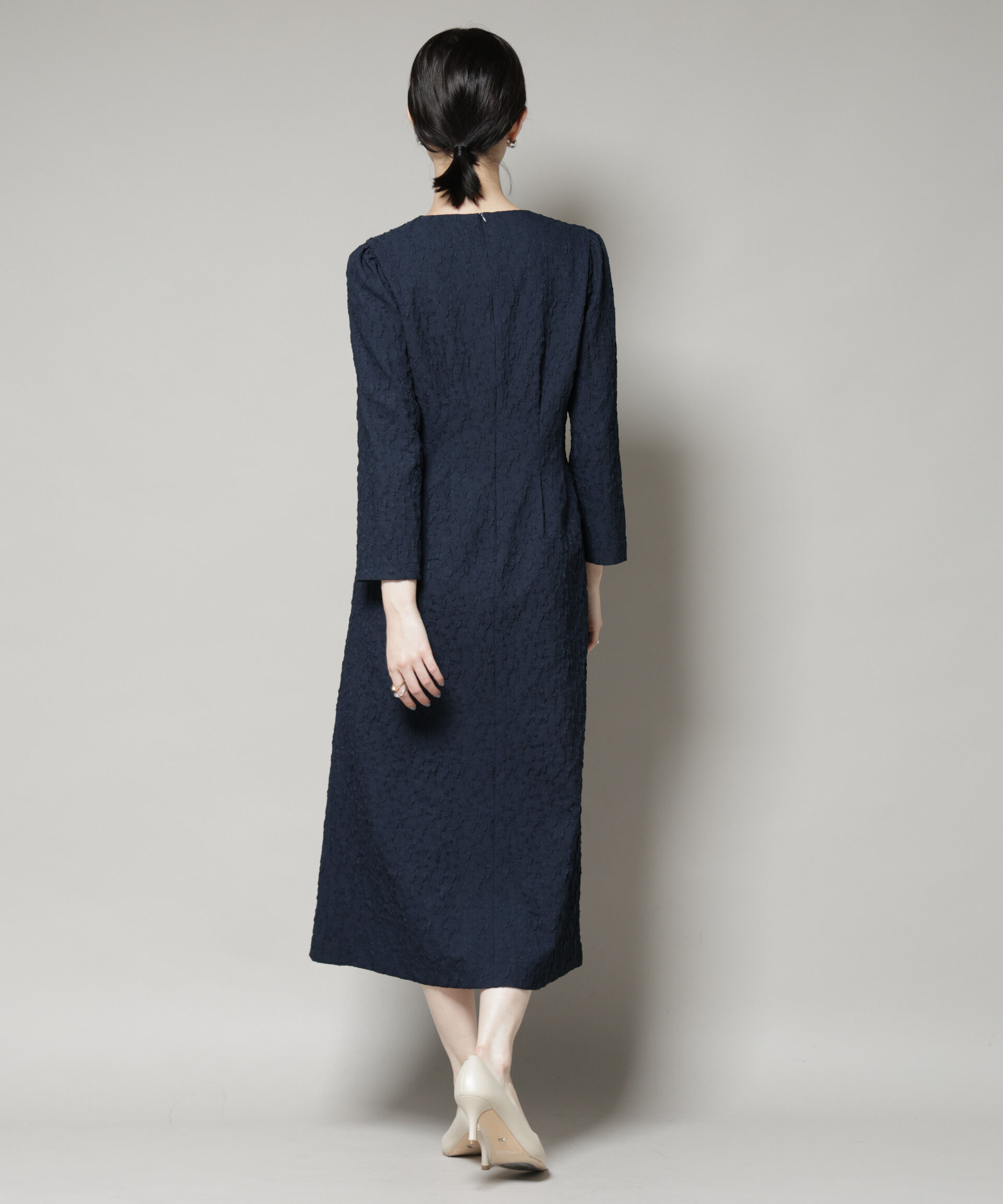nano･universe「troisieme chaco/PUFFY JACQUARD　ワンピース」|ワンピース|