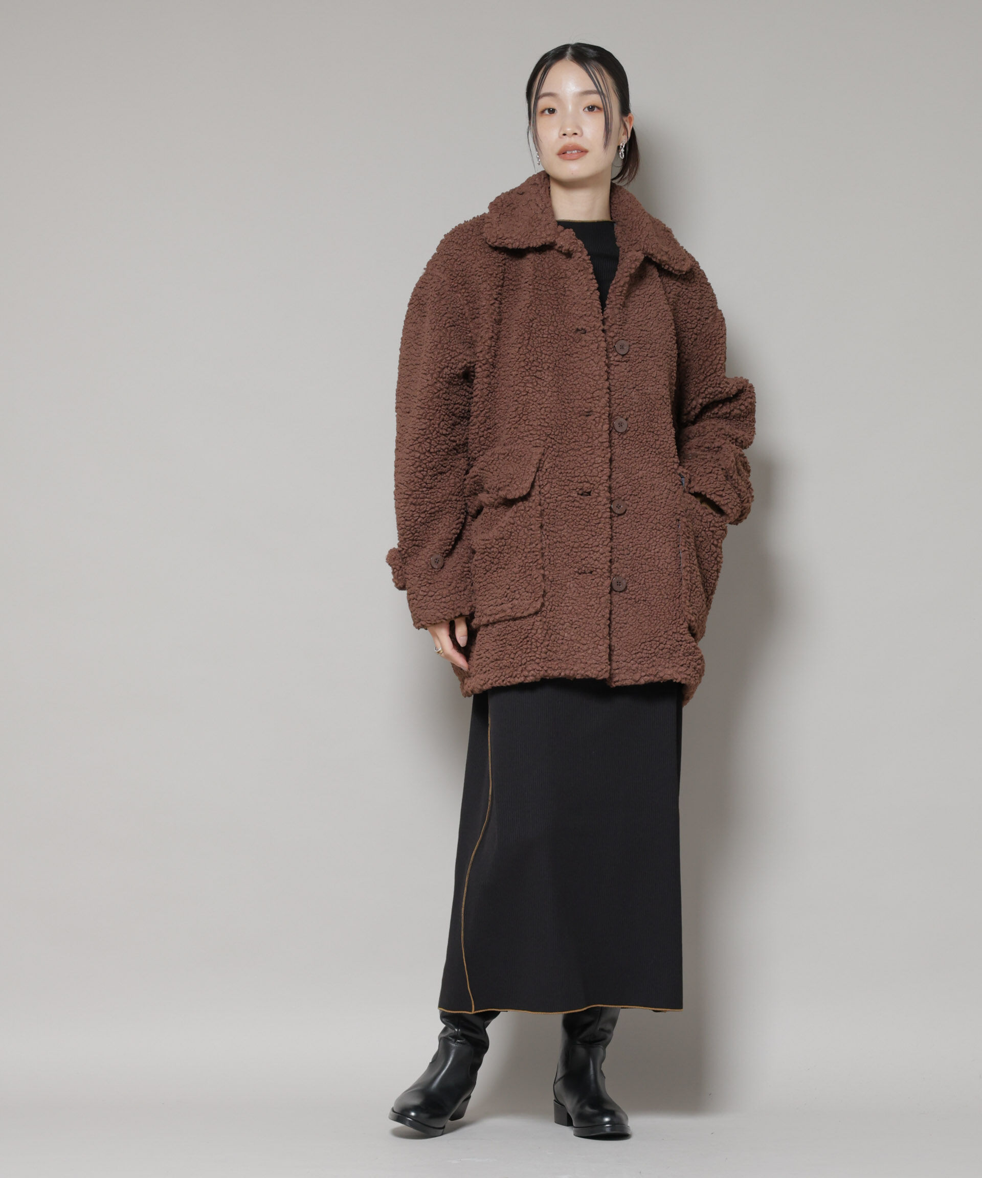 nano･universe「UNIVERSAL OVERALL/BOA HALF COAT」|ブルゾン・スタジャン|