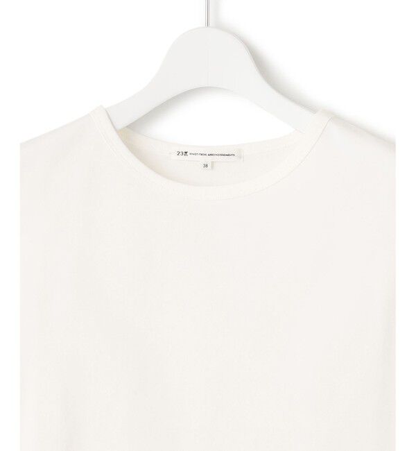 23区「【新色追加/洗える】コットンベアジャージー ノースリーブ Tシャツ」|Tシャツ・カットソー|