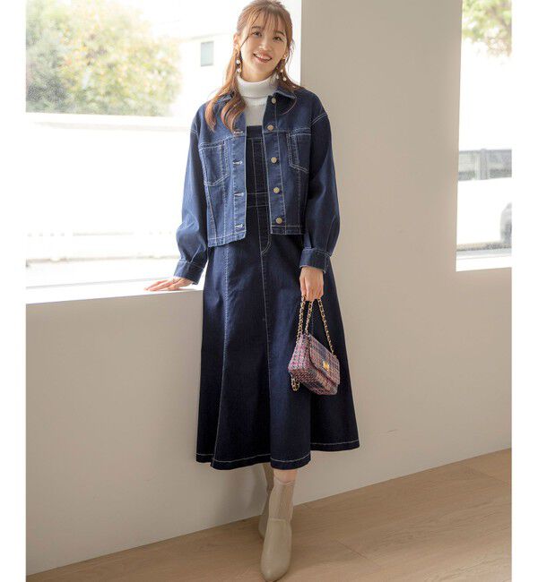 ANY SIS「【洗える】ストレッチライトデニム ワンピース」|ワンピース|