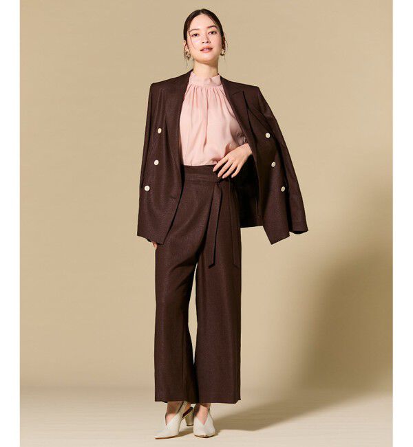 BEIGE,「CAROLE / リネンライクラップワイドパンツ」|その他|