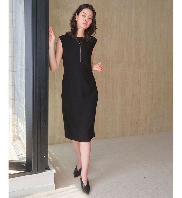 BEIGE,「【Lsize・セットアップ対応】CINDY / 配色ライン クルーネックドレス」|ワンピース|