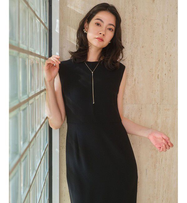 BEIGE,「【Lsize・セットアップ対応】CINDY / 配色ライン クルーネックドレス」|ワンピース|