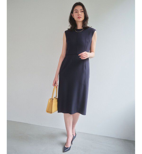 BEIGE,「【Lsize・セットアップ対応】CINDY / 配色ライン クルーネックドレス」|ワンピース|