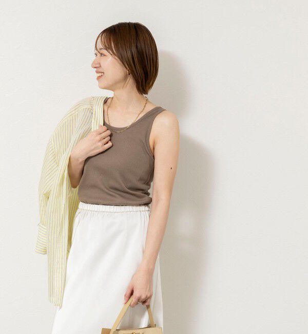 NOLLEY'S sophi「ウォッシャブルカップ付きリブタンクトップ」|タンクトップ|