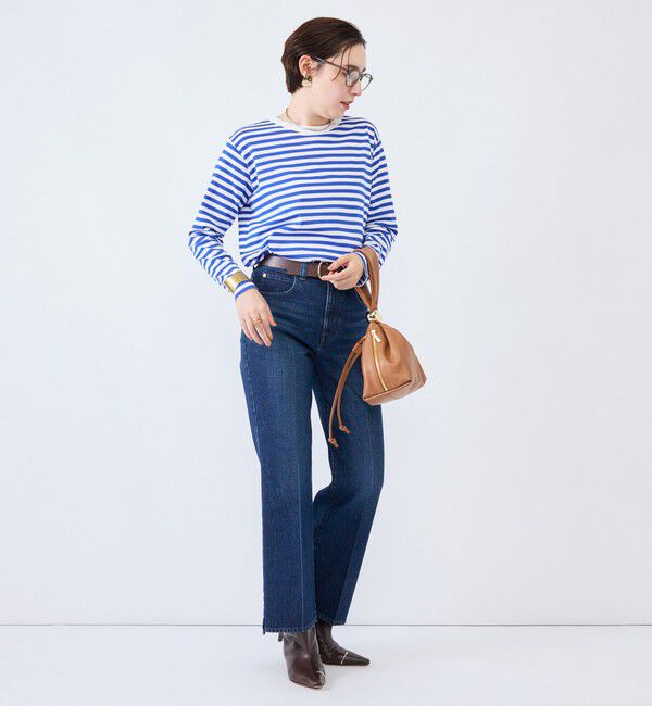 Rie Miller「《5サイズ展開》【RM denim】センタープレス裾デザインデニム」|デニム|