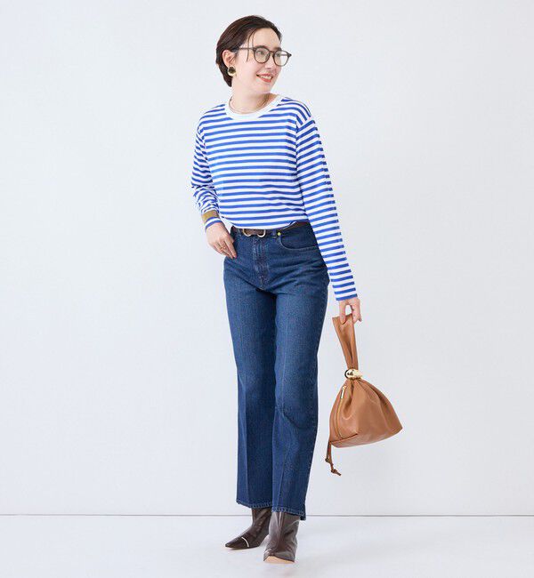 Rie Miller「《5サイズ展開》【RM denim】センタープレス裾デザインデニム」|デニム|