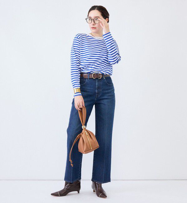 Rie Miller「《5サイズ展開》【RM denim】センタープレス裾デザインデニム」|デニム|