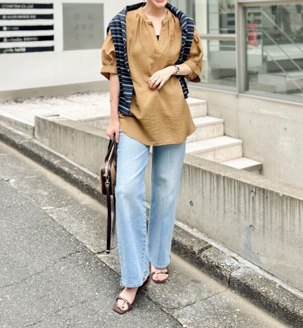 Rie Miller「《5サイズ展開》【RM denim】センタープレス裾デザインデニム」|デニム|