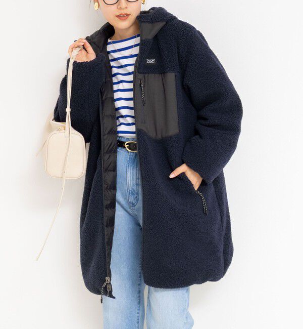 NOLLEY'S「【WEB＆一部店舗限定色アイテム】【TAION/タイオン】ボア&times;ダウンフードロング(リバーシブル)」|ダウン|