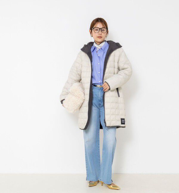 NOLLEY'S「【WEB＆一部店舗限定色アイテム】【TAION/タイオン】ボア&times;ダウンフードロング(リバーシブル)」|ダウン|
