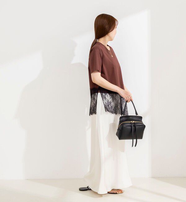 NOLLEY'S sophi「【BECシリーズ】ウォッシャブル裾レースイレヘムＴシャツ」|Tシャツ・カットソー|