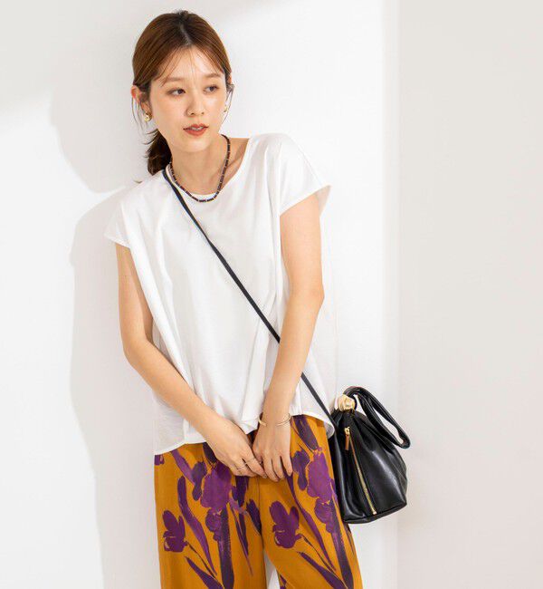 NOLLEY'S「ウォッシャブル布帛切り替えプルオーバー」|Tシャツ・カットソー|