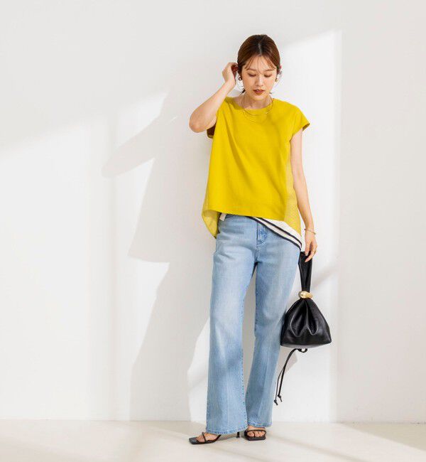 NOLLEY'S「ウォッシャブル布帛切り替えプルオーバー」|Tシャツ・カットソー|