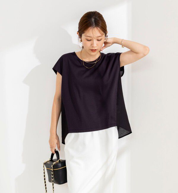 NOLLEY'S「ウォッシャブル布帛切り替えプルオーバー」|Tシャツ・カットソー|