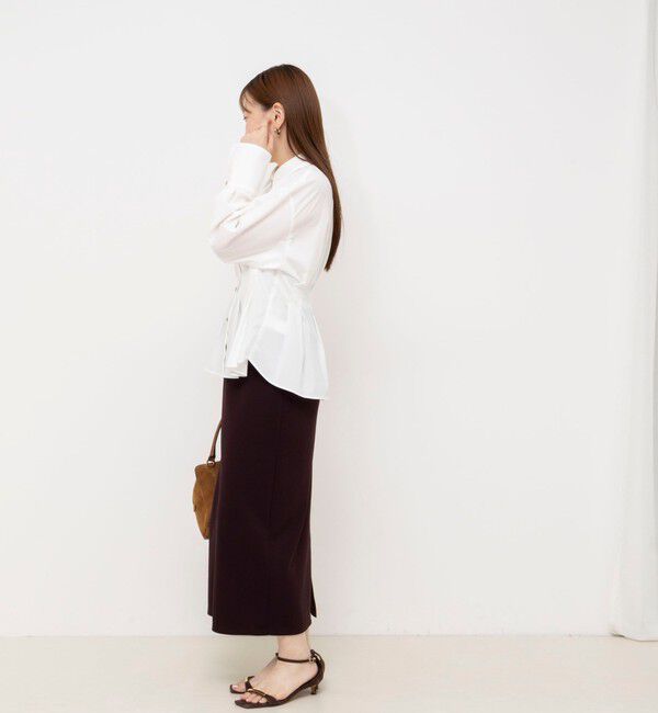 NOLLEY'S sophi「【BECシリーズ】《セットアップ対応》ウォッシャブルライトダンボールジョーゼット2WAYタイトスカート」|タイト|
