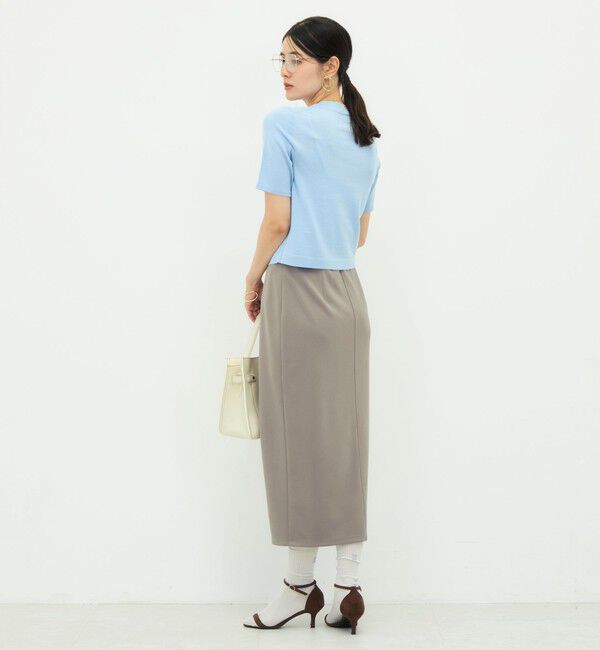NOLLEY'S sophi「【BECシリーズ】《セットアップ対応》ウォッシャブルライトダンボールジョーゼット2WAYタイトスカート」|タイト|