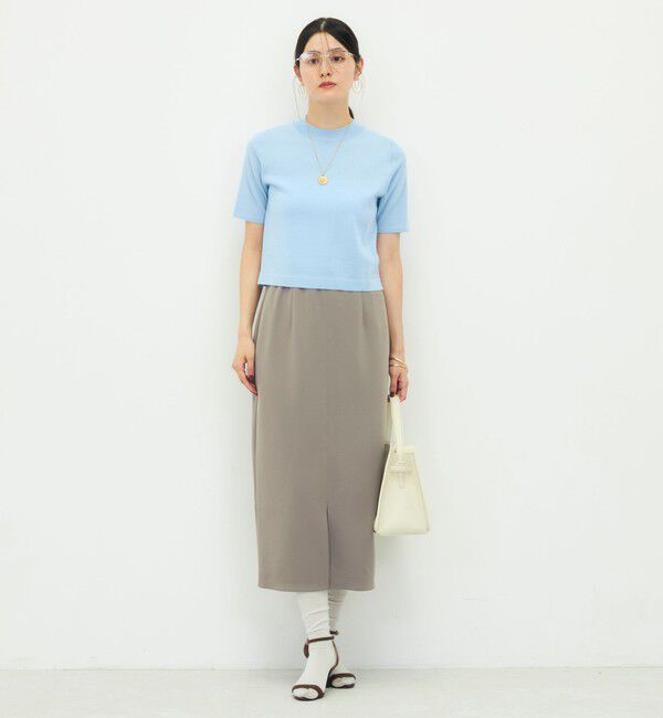 NOLLEY'S sophi「【BECシリーズ】《セットアップ対応》ウォッシャブルライトダンボールジョーゼット2WAYタイトスカート」|タイト|