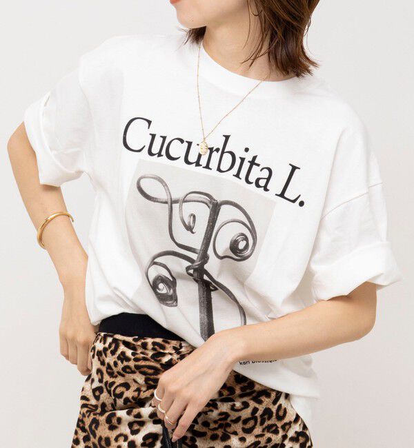 Rie Miller「【一部WEB限定色アイテム】【karl blossfeldt】プラントフォトＴシャツ」|Tシャツ・カットソー|ホワイト系3